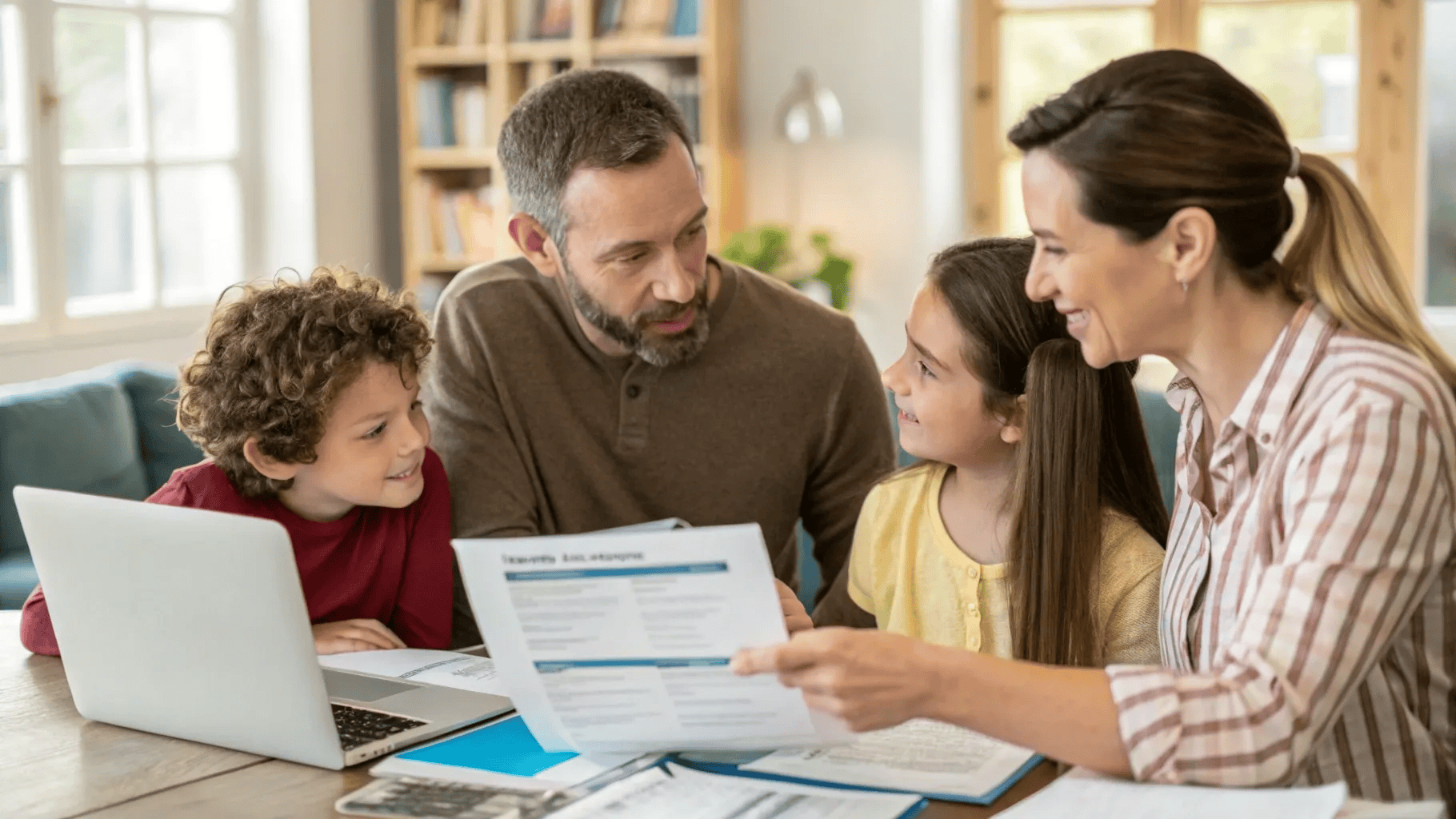 Family choosing the best orthodontic insurance together